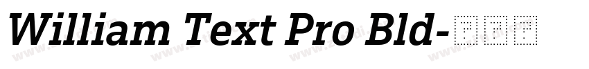 William Text Pro Bld字体转换